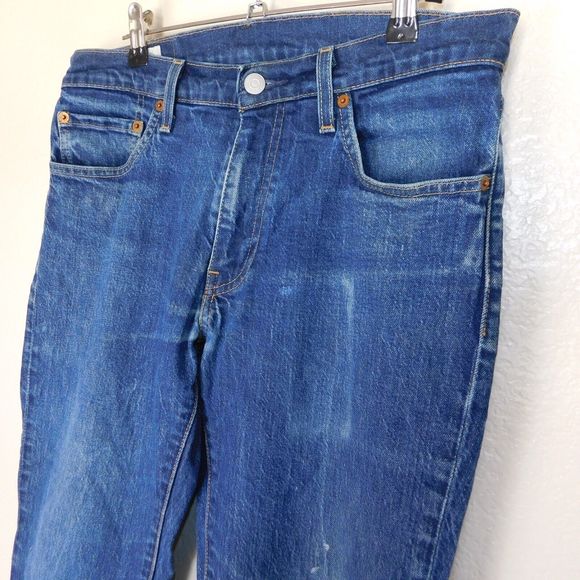Levi's Premium 511 Big E Casual Denim Blue 5 Pocket Faded Jeans Size 31x32 - Picture 8 of 12